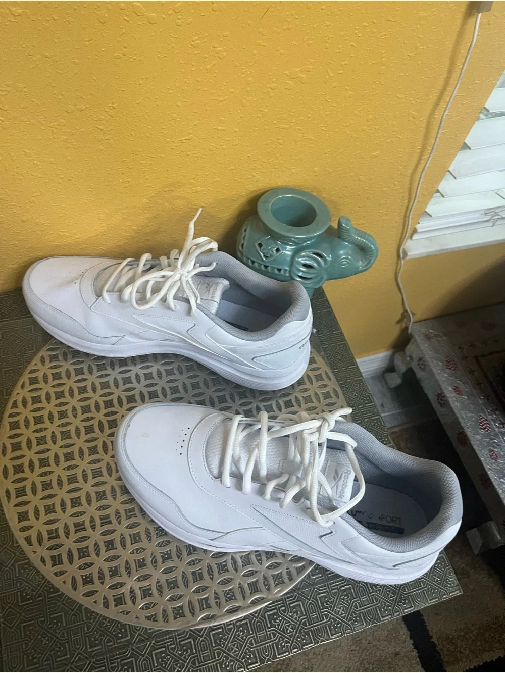 Reebok Men’s All-White Athletic Sneakers